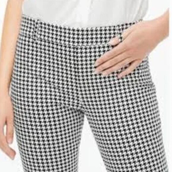 JCrew Factory Winnie Pant 10P Houndstooth (Black and White) - Picture 6 of 7